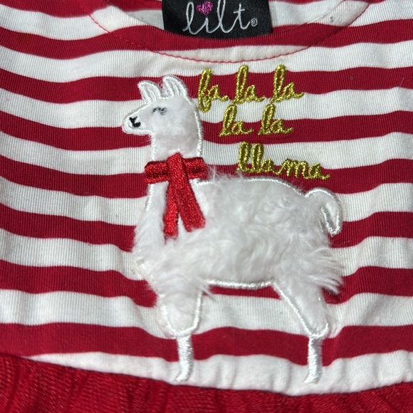 Christmas dress with tulle overlay. Sz 2T red/white - Picture 2 of 5